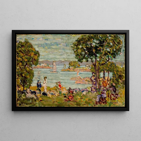 Anse, Maine - Maurice Prendergast — framed artwork on a wall