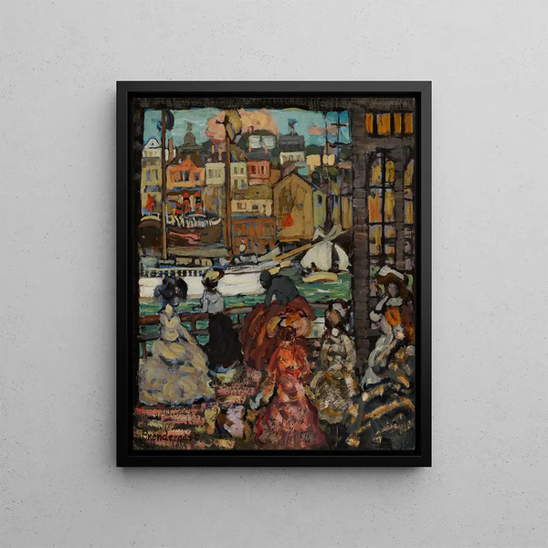Ferry d'East Boston - Maurice Prendergast — framed artwork on a wall