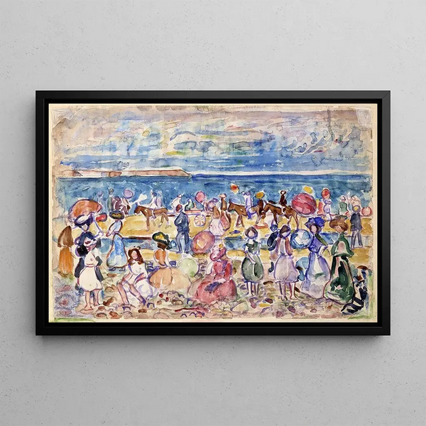 Vacation in New England - Maurice Prendergast — framed artwork on a wall