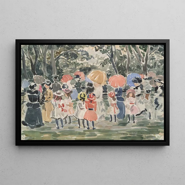 in the Park - Maurice Prendergast — framed artwork on a wall