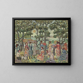 Landscape with Figures - Maurice Prendergast — framed artwork on a wall