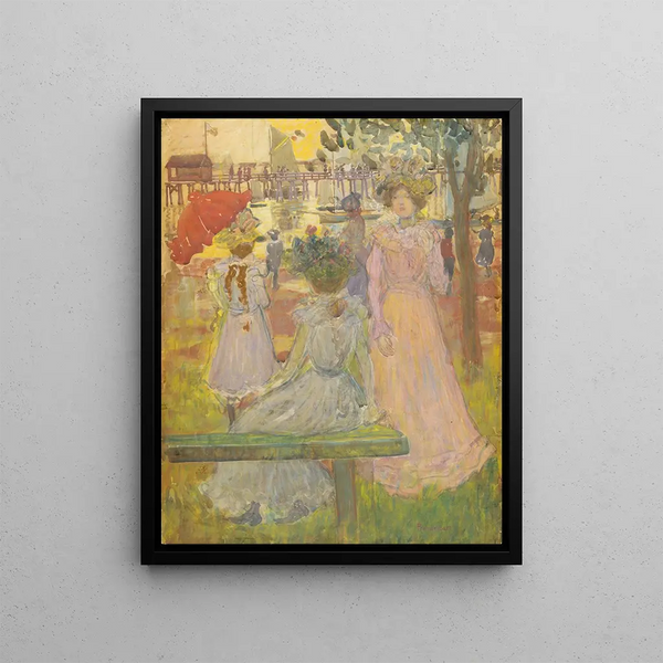Summer Afternoon Painting - Maurice Prendergast — framed artwork on a wall