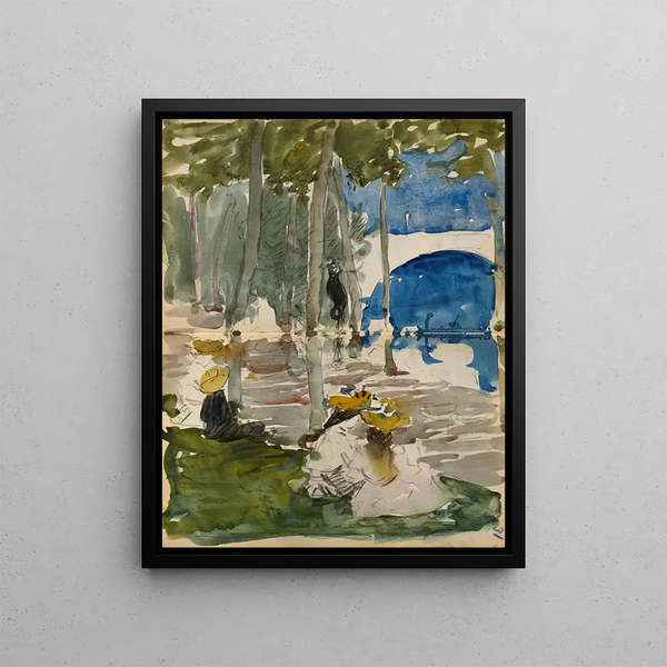 Paris Sketchbook Painting 2 - Maurice Prendergast — framed artwork on a wall