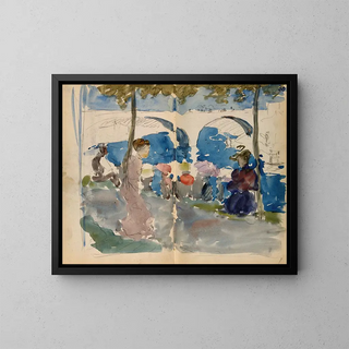 Sketchbook of Paris - Maurice Prendergast — framed artwork on a wall