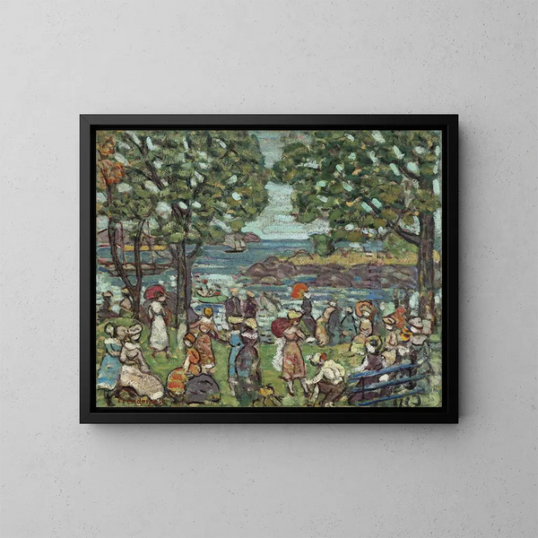 Salem Bay - Maurice Prendergast — framed artwork on a wall