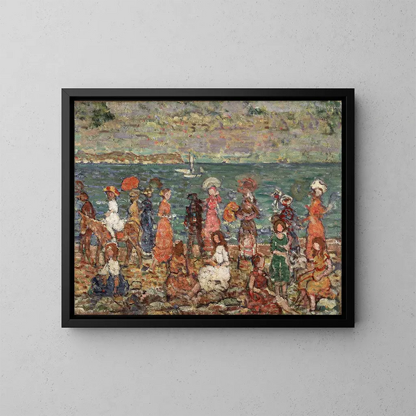 Beach - Maurice Prendergast — framed artwork on a wall