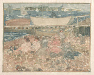 Children playing in a shipyard - Maurice Prendergast — artwork view
