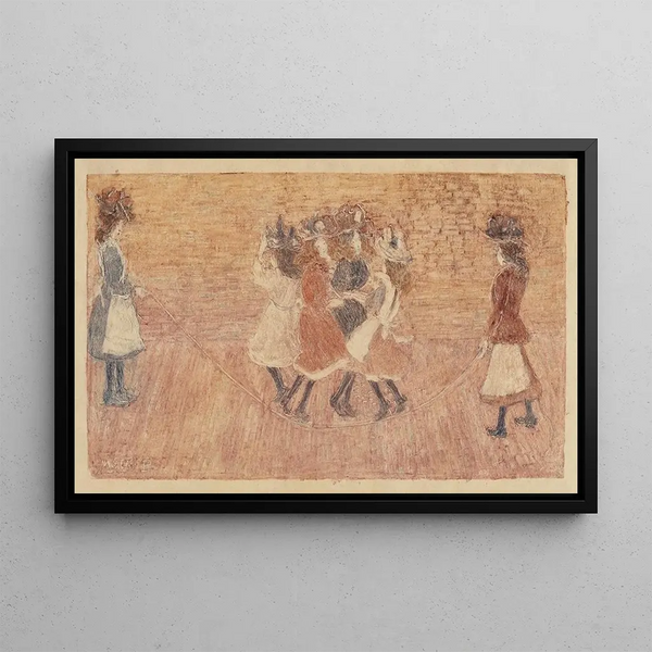 Rope skipping - Maurice Prendergast — framed artwork on a wall