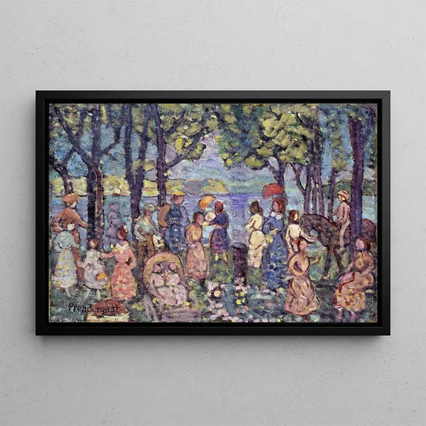 Summer in New England - Maurice Prendergast — framed artwork on a wall