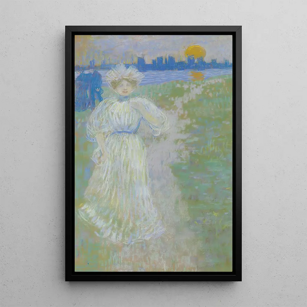 Sunset Boston - Maurice Prendergast — framed artwork on a wall