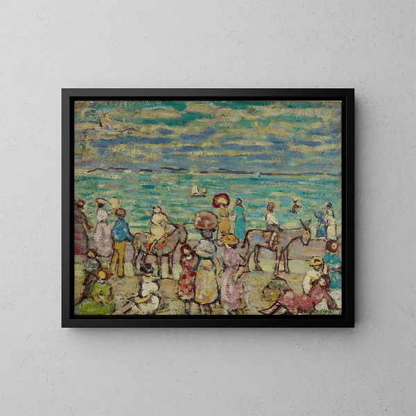 La Plage - Maurice Prendergast — framed artwork on a wall