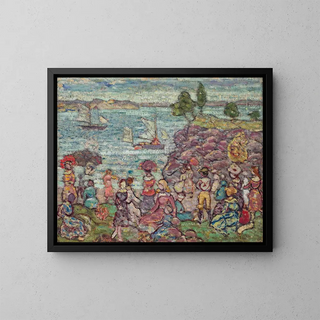 La Course de Bateaux - Maurice Prendergast — framed artwork on a wall