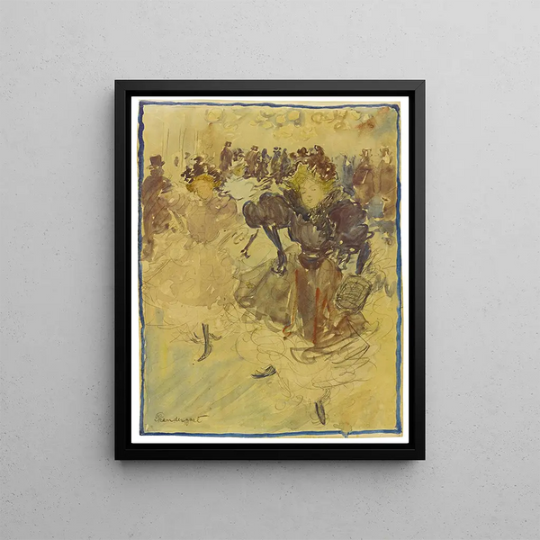 Les danseurs - Maurice Prendergast — framed artwork on a wall