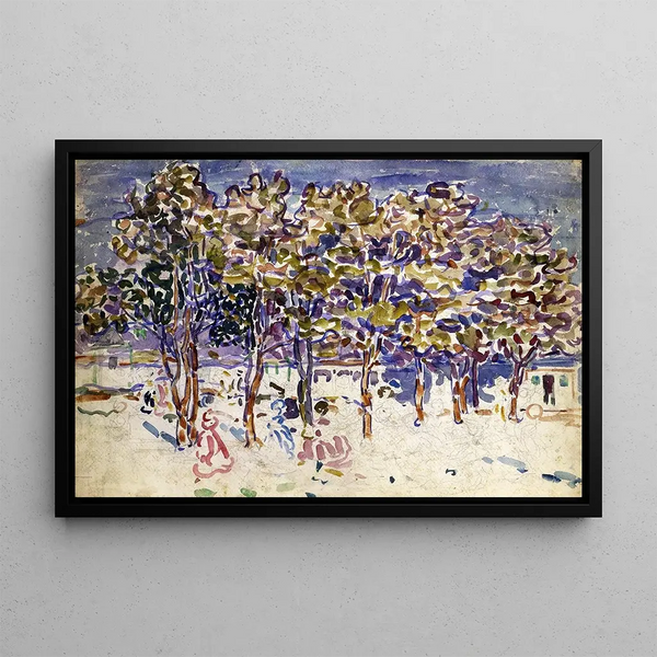 Trees - Maurice Prendergast — framed artwork on a wall