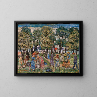 Under the Trees - Maurice Prendergast — framed artwork on a wall