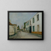 Street scene in the village - Maurice Utrillo — framed artwork on a wall