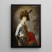 Portrait of a man wearing a hat - Mauritius Heinrich Loder — framed artwork on a wall