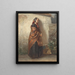 Femme debout avec une guitare - Maurits Leon — framed artwork on a wall