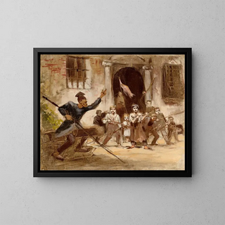 Levy en masse - Maurycy Gottlieb — framed artwork on a wall