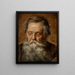 Portrait of an Old Bearded Man - Maurycy Gottlieb — framed artwork on a wall
