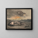 a reclining woman and flying rider with a torch - Max Alexander Alandt — framed artwork on a wall