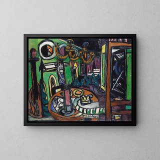 Behind the Scenes - Max Beckmann — framed artwork on a wall