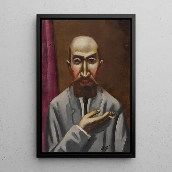 Portrait of a Turk - Max Beckmann — framed artwork on a wall
