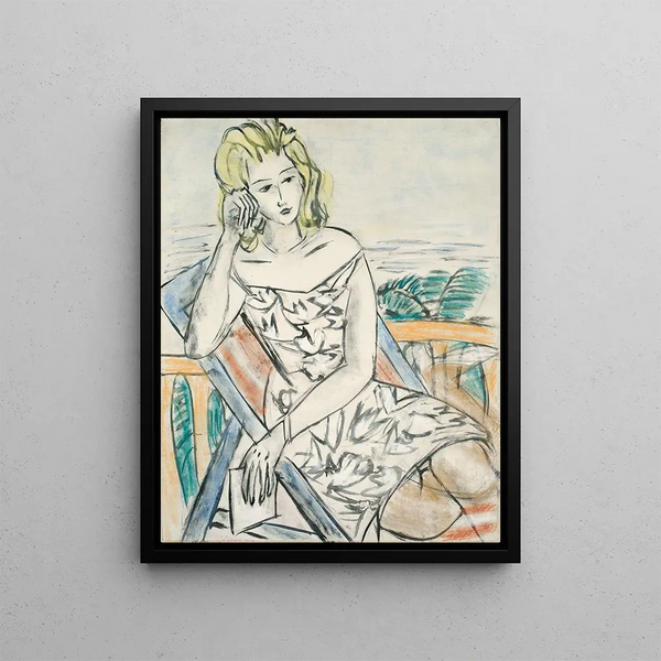 Portrait Painting of a Young Girl - Max Beckmann — framed artwork on a wall