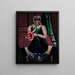 Masque de carnaval Colombine verte violette et rose - Max Beckmann — framed artwork on a wall