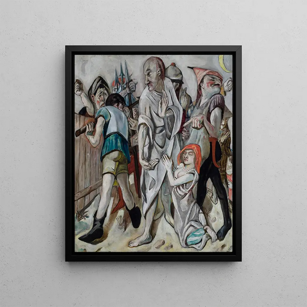 The Christ and the Sinner - Max Beckmann — framed artwork on a wall