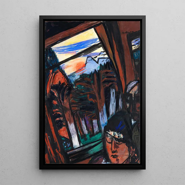 Funiculaire à Baden-Baden, chemin de fer de montagne au Colorado - Max Beckmann — framed artwork on a wall