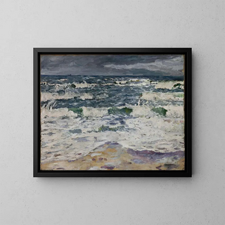 Gray Sea Day - Max Beckmann — framed artwork on a wall
