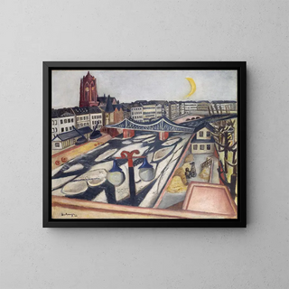 Ice on the River - Max Beckmann — framed artwork on a wall