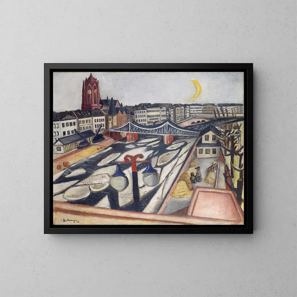 Ice on the River - Max Beckmann — framed artwork on a wall