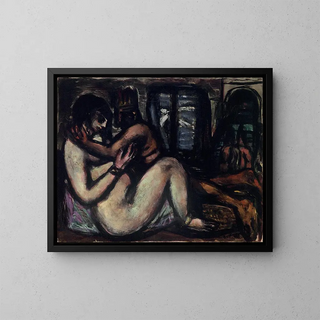Leda - Max Beckmann — framed artwork on a wall