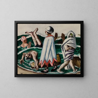 Lido Painting - Max Beckmann — framed artwork on a wall