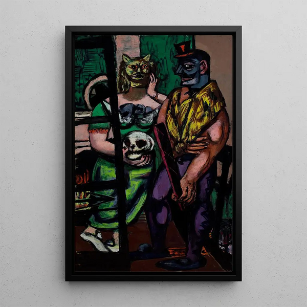 Mascarade - Max Beckmann — framed artwork on a wall