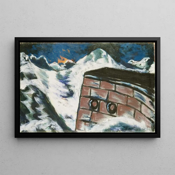 Wall of the quay - Max Beckmann — framed artwork on a wall