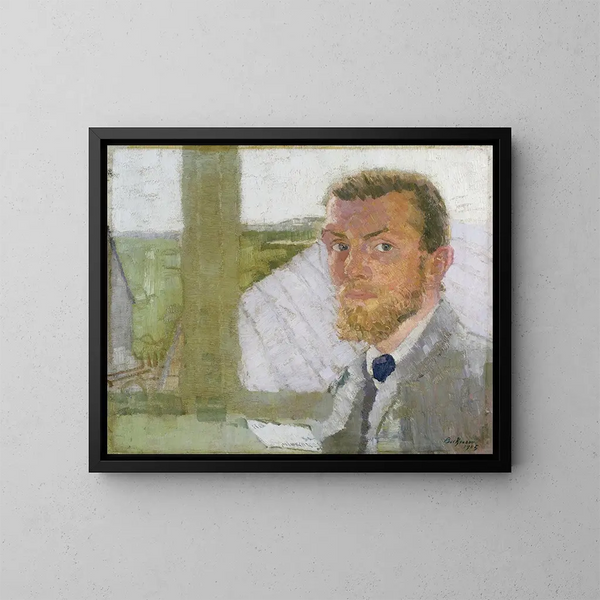Self-portrait - Max Beckmann — framed artwork on a wall