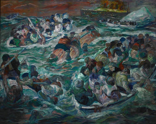 The Titanic Sinking - Max Beckmann — artwork view