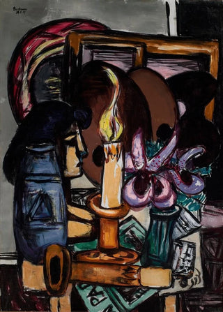 Max Beckmann - Still Life with Two Large Candles.webp