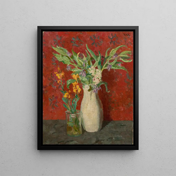 Marsh Flowers - Max Beckmann — framed artwork on a wall