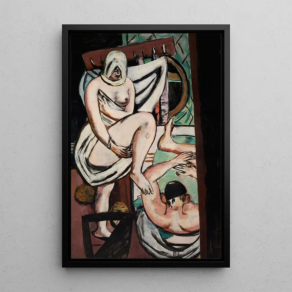 The Bath - Max Beckmann — framed artwork on a wall