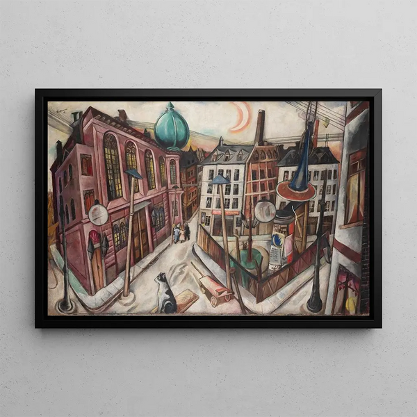 La Synagogue à Francfort-sur-le-Main - Max Beckmann — framed artwork on a wall