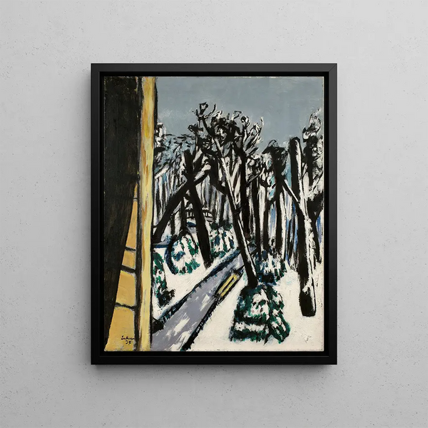 Zoo in winter - Max Beckmann — framed artwork on a wall