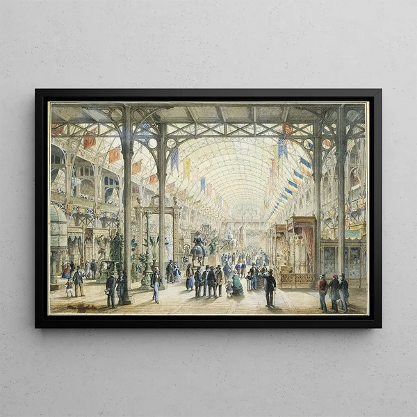 View of a transverse alley of the Palace of Industry - Max Berthelin — framed artwork on a wall