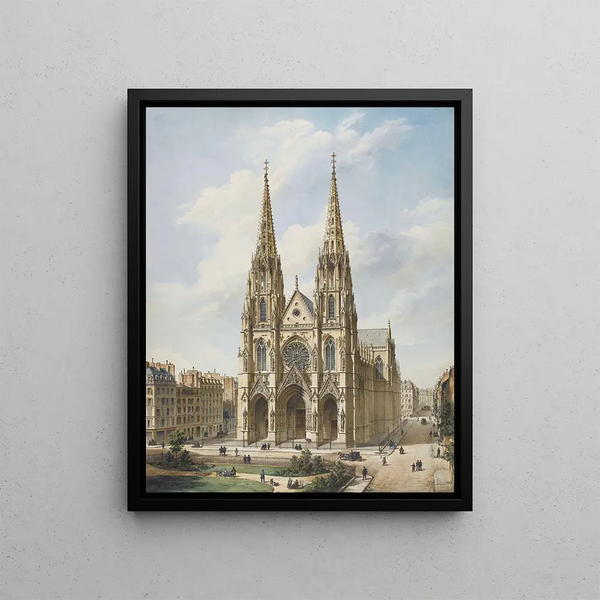 Église Sainte - Clotilde à Paris - Max Berthelin — framed artwork on a wall