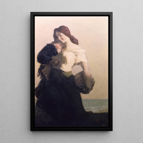 La Mère heureuse - Max Bohm — framed artwork on a wall