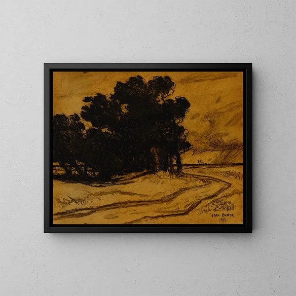 Untitled Painting - Max Bohm — framed artwork on a wall