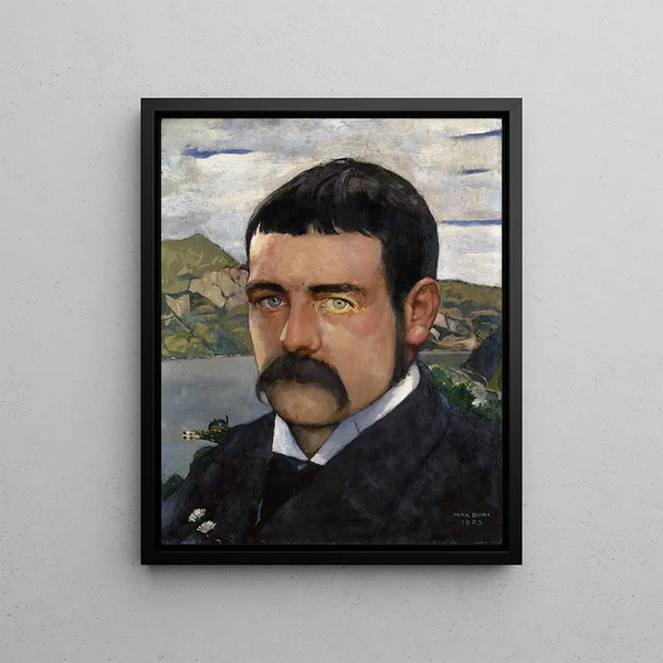 Self-portrait Painting - Max Buri — framed artwork on a wall